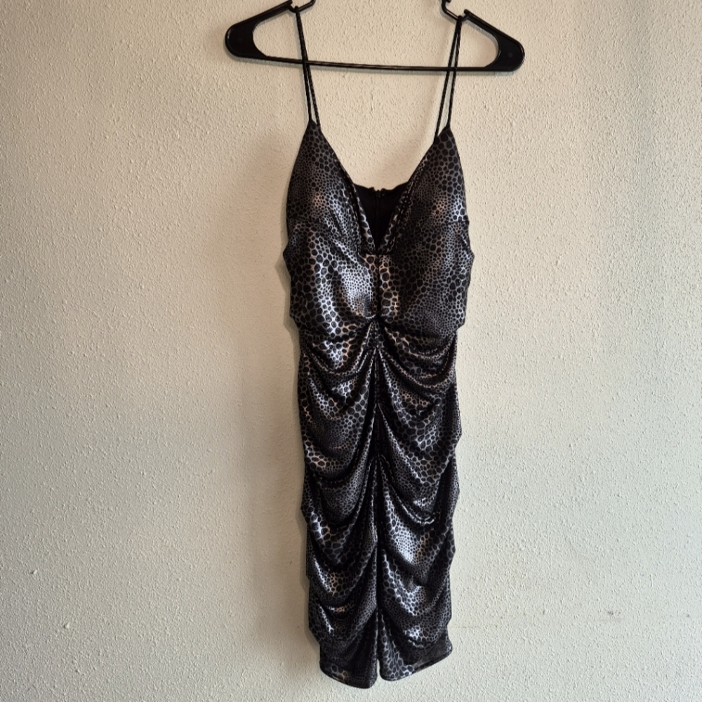 Jump Apparel Sexy Metallic Cheetah Print Dress 5/6